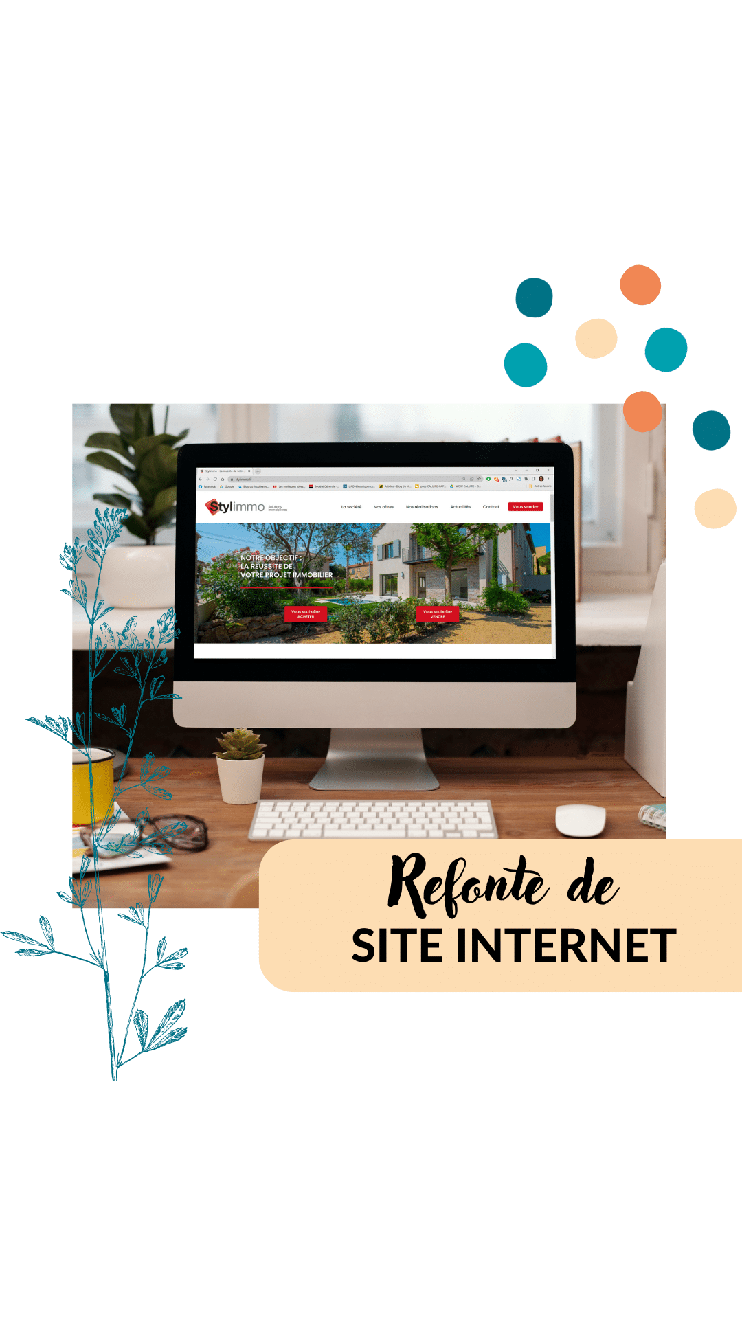 Auxine Créations, communication, refonte de site Internet Caluire