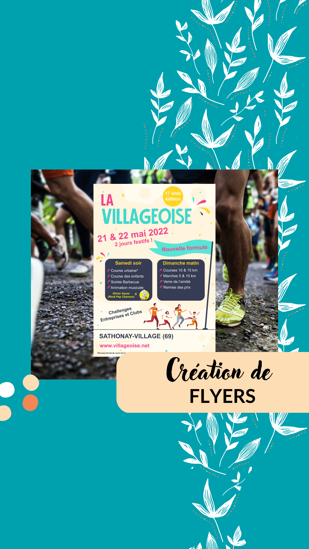 Auxine Créations, communication, création de flyer Caluire.