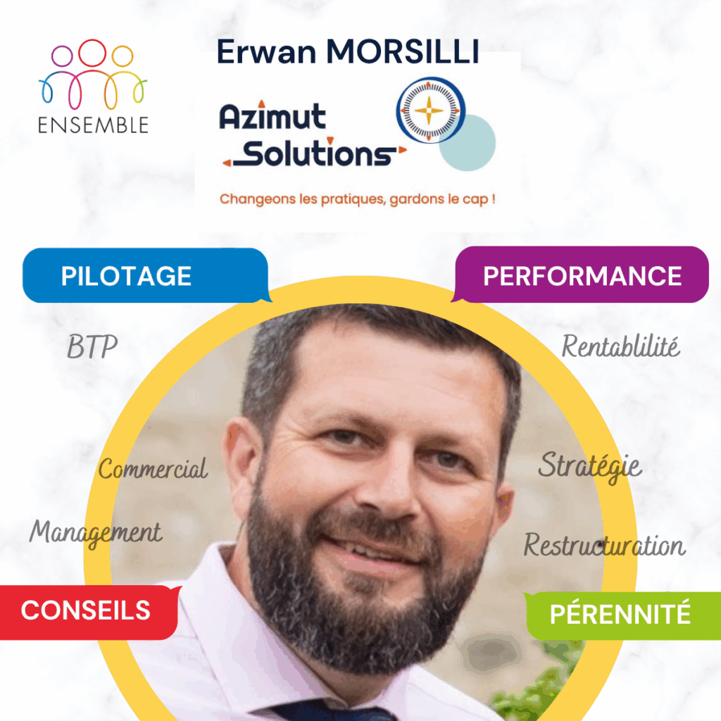 Erwan Morsilli, créateur d’Azimut Solutions, spécialiste du pilotage d’entreprise du BTP et formateur en management