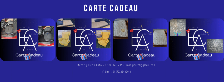 Eternity Clean Auto, expert du noettoyage automobile et mobilier textile.